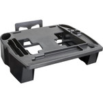 Compucessory Telephone Stand/Organizer - 5" Height x 11.50" Width x 9.50" Depth - Desktop - Non-skid Base, Cable Management - Black - Plastic Product Image 