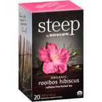Steep by Bigelow Rooibos Hibiscus Herbal Tea Bag - Herbal Tea - 1.6 oz - 20 Teabag - GMO Free - Kosher Product Image 