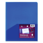 Avery Plastic Two-Pocket Folder, 20-Sheet Capacity, 11 x 8.5, Translucent Blue (AVE47811) View Product Image