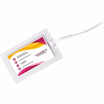 C-Line Cleer Adheer Custom Laminated Luggage Tags - String Fastener - Clear Product Image 