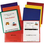 C-Line Classroom Connector Report Cover - 2 Front & Back Pocket(s) - Red, Orange, Yellow, Blue, Green, Purple Product Image 