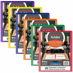C-Line Classroom Connector Report Cover - 2 Front & Back Pocket(s) - Red, Orange, Yellow, Blue, Green, Purple Product Image 