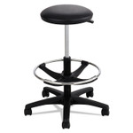 Safco Extended-Height Lab Stool, Backless, Supports Up to 250 lb, 22" to 32" Seat Height, Black (SAF3436BL) View Product Image