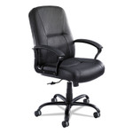 Safco Serenity Big/Tall High Back Leather Chair, Supports Up to 500 lb, 19.5" to 22.5" Seat Height, Black (SAF3500BL) View Product Image