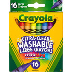 Crayola Ultra-Clean Washable Lrg Crayons, 16/BX, Ast (CYO523281) Product Image 