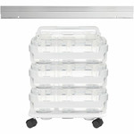 Deflecto Stackable Caddy Organizer Multi-Pack Bundle - 17.30" Height x 16" Width x 11" Depth - Floor - White Product Image 