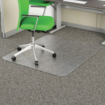 Deflecto EconoMat Chair Mat - Commercial, Carpet - 60" Length x 46" Width x 0.100" Thickness - Rectangular - Clear Product Image 
