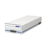 Bankers Box STOR/FILE Check Boxes, 9.25" x 25" x 4.13", White/Blue, 12/Carton (FEL00706) View Product Image