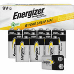 Energizer 9-Volt Industrial Alkaline Batteries, 12-Pack - For Multipurpose - 9V - 9 V DC - 12/Box Product Image 