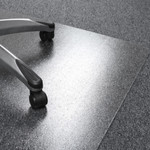 FloorTex Chairmat, High Pile, Poly, Rectangular, 47"x35", Clear (FLR118927ER) View Product Image