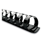 GBC CombBind Standard Spines, 3/8" Diameter, 60 Sheet Capacity, Black, 25/Box (GBC4090022) View Product Image