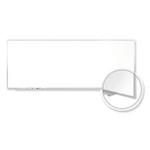Ghent Magnetic Porcelain Whiteboard with Satin Aluminum Frame, 144.5 x 48.5, White Surface, Ships in 7-10 Business Days (GHEM14124) View Product Image