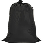 Genuine Joe Heavy Duty Contractor Bags - Large Size - 42 gal Capacity - 48" Length x 33" Width x 2.50 mil (63 Micron) Thickness - Low Density - Black Product Image 