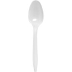 Genuine Joe Plastic Spoons, Ind-Wrapped, Med-Wght, 1000/CT, WE (GJO20007) View Product Image