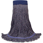 Genuine Joe Earth Mop Mophead Refill, Large, 12/CT, Blue (GJO20124CT) View Product Image