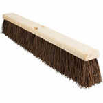 Genuine Joe 24" Push Broomhead - Brown - Lacquered Wood24" Length Product Image 