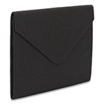 Smead Soft Touch Cloth Expanding Files, 2" Expansion, 1 Section, Snap Closure, Letter Size, Black View Product Image