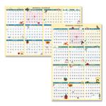 House of Doolittle Recycled Seasonal Laminated Wall Calendar, Illustrated Seasons Artwork, 24 x 37, 12-Month (Jan to Dec): 2024 View Product Image