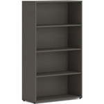 HON Mod HLPLBC3013B4 Book Case - 53" Height x 30" Width x 13" Depth - 4 Shelve(s) - 2 Adjustable Shelf(ves) - Finish: Slate Teak - Adjustable Shelf, Durable, Laminated, Scratch Resistant, Spill Resistant, Stain Resistant Product Image 