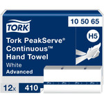 TORK PeakServe Continuous Paper Hand Towels - 7.91" Width x 8.85" Length - White - Paper - 410/Pack Product Image 