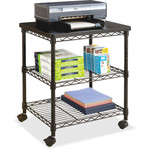 Safco Deskside Wire Machine Stand - 200 lb Load Capacity - 2 x Shelf(ves) - 27" Height x 24" Width x 20" Depth - Steel Product Image 