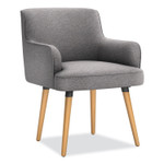 HON Matter Multipurpose Chair, 23" x 24.8" x 34", Light Gray Seat/Back, Natural Wood Base View Product Image