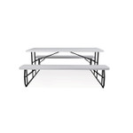Iceberg IndestrucTable Classic Folding Picnic Table, Rectangular, 71" x 63" x 18" to 29", White View Product Image