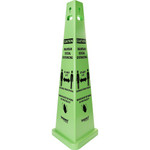 Impact TriVu Social Distancing 3 Sided Safety Cone - Print/Message "Caution Maintain Social Distancing" - 40" Height x 14.8" Depth - Cone Shape - Three-sided, UV Protected - Plastic - (IMP9140SM) Product Image 