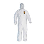 KleenGuard A20 Elastic Back, Cuff and Ankle Hooded Coveralls, Zip, X-Large, White, 24/Carton (KCC49114) View Product Image