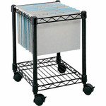 Safco Compact Mobile File Cart - 1 Shelf - 4 Casters - Steel - 15.50" Width x 14" Depth x 19.50" Height - Black Product Image 
