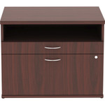 Lorell Relevance Series Mahogany Laminate Office Furniture Credenza - 2-Drawer (LLR16212) View Product Image