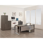 Lorell Relevance Series Charcoal Laminate Office Furniture Storage Cabinet - 4-Drawer (LLR16211) View Product Image