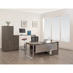 Lorell Relevance Series Charcoal Laminate Office Furniture Hutch (LLR16219) View Product Image