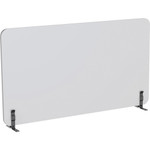 Lorell Acoustic Desktop Privacy Panel - 47.2" Width x 23.6" Height - Polyester Fiber - Light Gray Product Image 