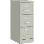 Lorell Fortress Series 22" Commercial-Grade Vertical File Cabinet - 15" Width x 22" Depth x 40.2" Height - 3 x Drawer(s) for File - Letter - Vertical - Ball-bearing Suspension, Removable Lock, Pull Handle, Wire Management - (LLR42298) Product Image 