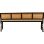 Lorell Bench w/Backrest, Outdoor, 72"x22"x18-1/8", Teak/Black (LLR42690) View Product Image