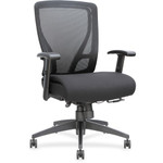 Lorell Mid Back Chair, 27"x25-5/8"x42-1/2", Black (LLR40204) View Product Image