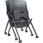 Lorell Nesting Chairs, Mobile, 24-3/8"x22-7/8"x35-3/8", 2/CT, BK (LLR41848) View Product Image