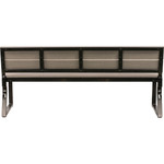 Lorell Charcoal Outdoor Bench with Backrest (LLR42691) View Product Image