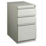 Lorell 23" Box/Box/File Mobile File Cabinet with Full-Width Pull - 15" Width x 22.9" Depth x 27.7" Height - 3 x Drawer(s) for Box, File - Letter - Vertical - Ball-bearing Suspension, Security Lock, Recessed Handle Product Image 