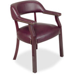 Lorell Captain Chair, Wrap Around Back, 26"x24"x30-3/4", Burgundy (LLR60600) View Product Image
