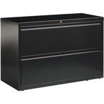 Lorell Fortress Series Lateral File - 42" Width x 18.6" Depth x 28.1" Height - 2 x Drawer(s) for File - Letter, Legal, A4 - Lateral - Interlocking, Leveling Glide, Ball-bearing Suspension, Label Holder Product Image 
