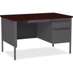 Lorell Fortress Series 48" Right Single-Pedestal Desk - (LLR66903) Product Image 