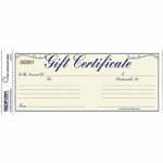 Rediform Gift Certificates with Envelopes - 8.5" Width x 3.7" Length - Blue Product Image 
