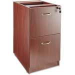 Lorell Essentials File/File Fixed File Cabinet - 28.3" Height x 15.5" Width x 21.9" Depth - 2 x File Drawer(s) - Finish: Laminate, Mahogany Product Image 
