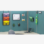 Lorell Cubicle Pocket File, Ltr/A4, 12/BX, Black (LLR80663) View Product Image