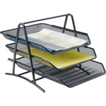 Lorell Steel Mesh 3-Tier Mesh Desk Tray (LLR90206) View Product Image