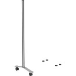 Lorell Adaptable Panel Legs for 50"H Configuration - 18.75" Width x 2" Depth x 48.37" Height - Aluminum - Silver Product Image 