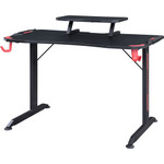 Lorell Gaming Desk - Powder Coated Base - 127 lb Capacity - 36" Height x 48" Width x 26" Depth - Assembly Required - Black Product Image 