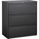 Lorell Fortress Series Lateral File - 36" Width x 18.6" Depth x 40.3" Height - 3 x Drawer(s) for File - Letter, Legal, A4 - Lateral - Locking Drawer, Magnetic Label Holder, Ball-bearing Suspension, Leveling Glide - (LLR88028) Product Image 